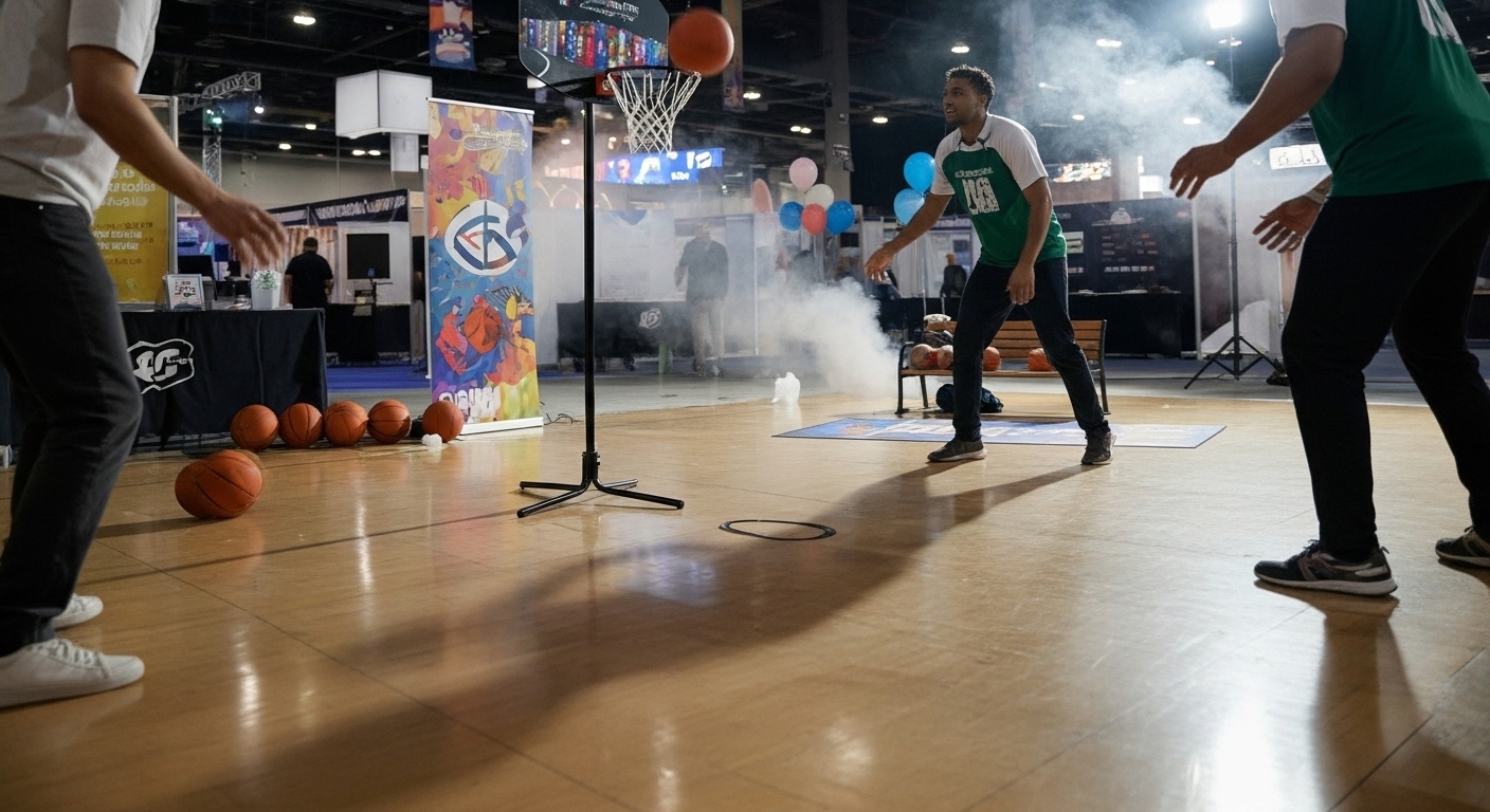 Portable Hoop Shoot promotional basketball game