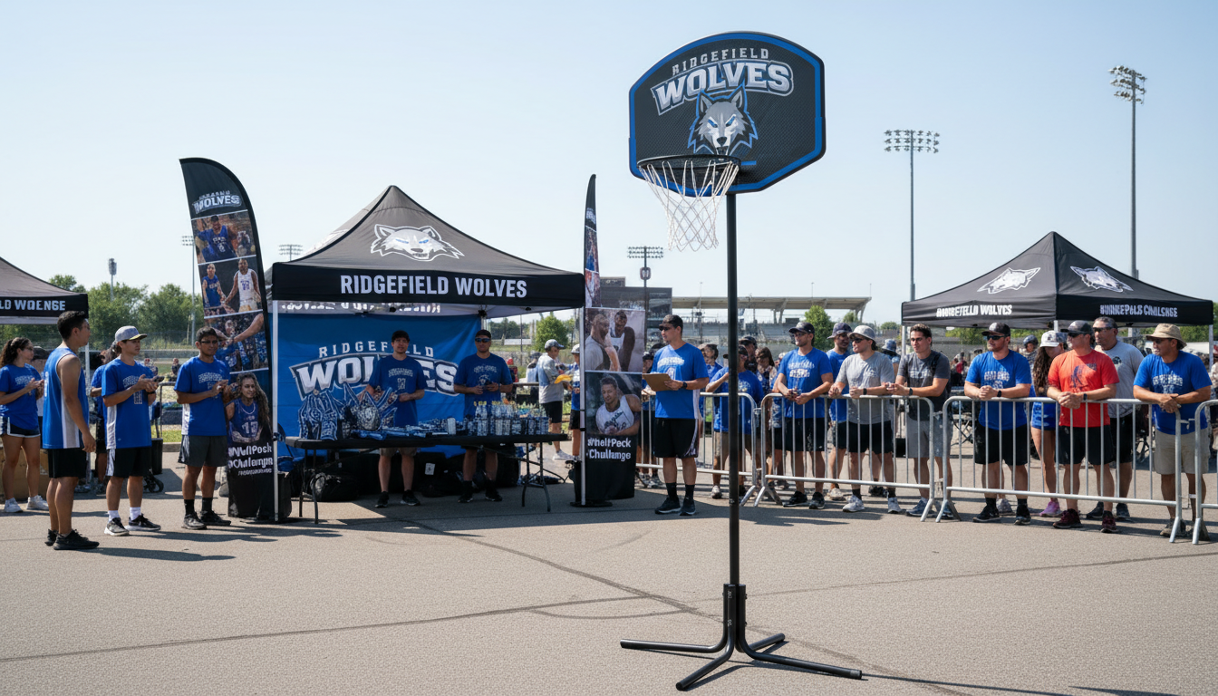 Fun-Sized Basketball Hoop for Fan Activation