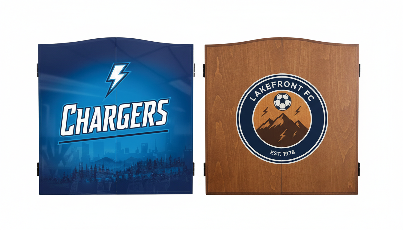 Team-Branded Dartboard Cabinet