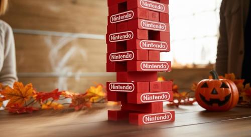 painted topple tower